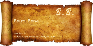 Baur Bene névjegykártya